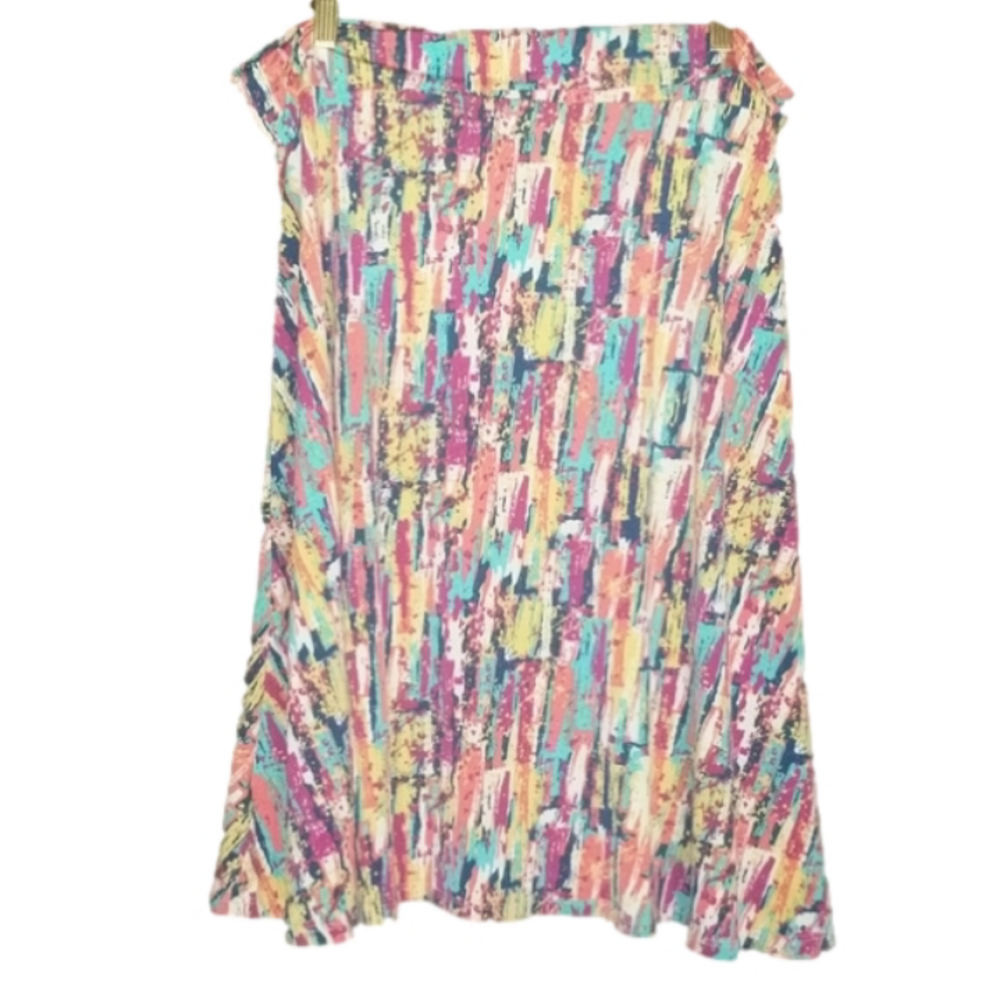 LuLaRoe Ladies XL Stretchy Rainbow Skirt